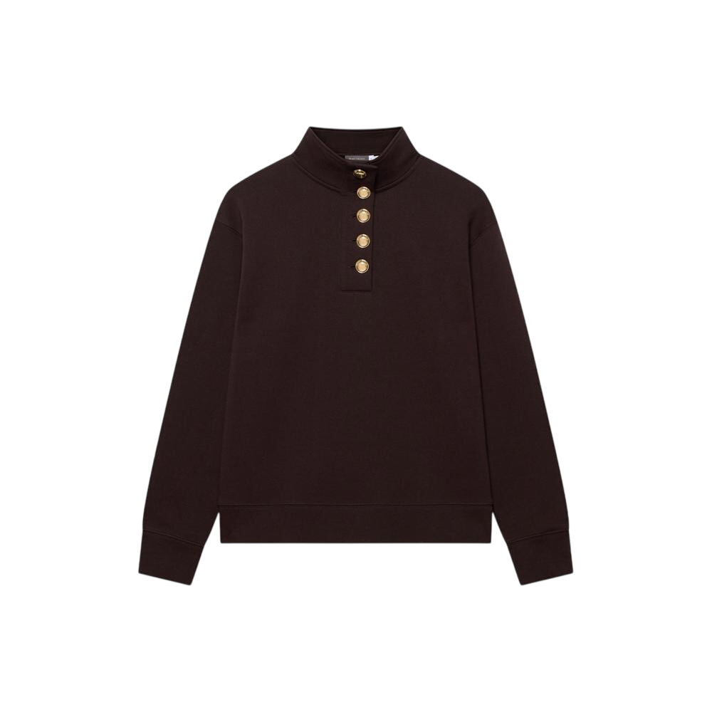 Mint Velvet Cotton Funnel Neck Sweatshirt